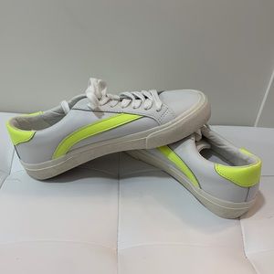 White and like green/yellow madwell sneaker, never worn like new